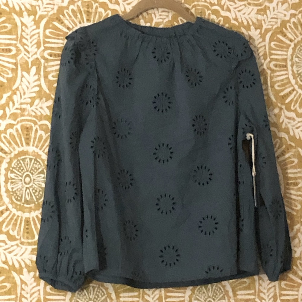 a.n.a. Teal Floral Blouse.   XS